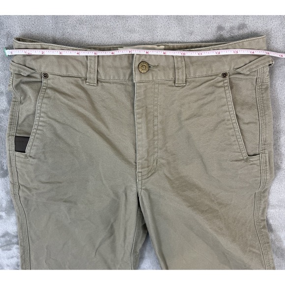 Duck Camp Pants Mens 30x28 Beige Canvas Camping Hunting Outdoor Sportsman - Picture 7 of 8